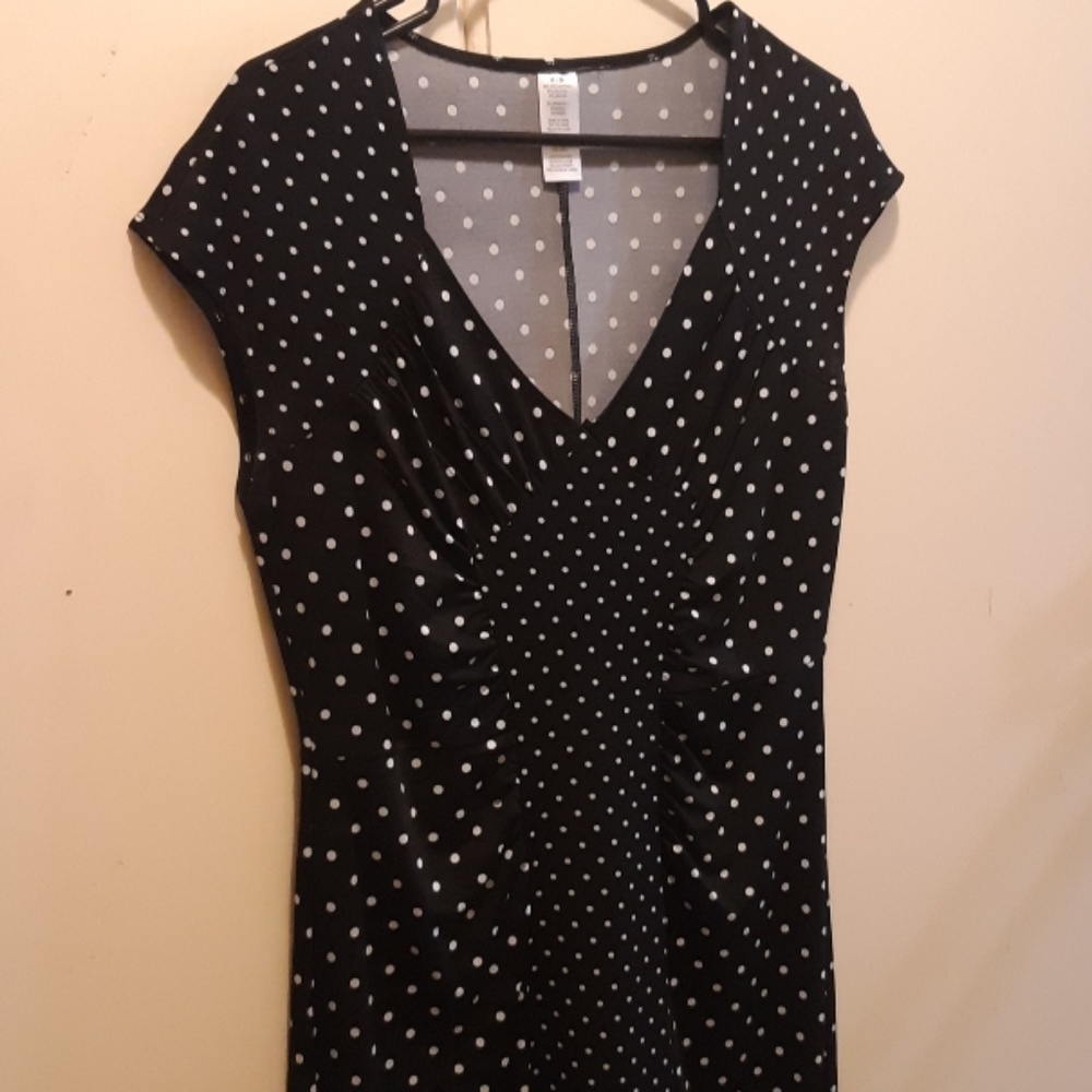 Low cut polka dot dress